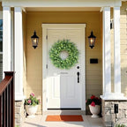 26" Large Artificial Eucalyptus Wreath, for Front Door Decor(Green) - Image 3