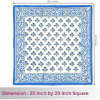 ATOSII Gulbahar Blue 100% Cotton Designer Summer Dinner Napkins, Block Print, Washable Durable Table Linen for Everyday Use Weddings Parties Outdoors I 20 X 20 Inches I Set of 4 I - Image 2