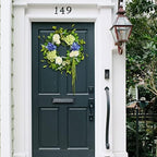 Spring Summer Wreaths for Front Door 24 Inch Summer Wreath with Hydrangea, Rose & Peony Floral Spring Door Wreath with Lush Greenery for Indoor & Outdoor Seasonal Home Decor - Image 6