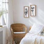 Tide and Tales 3D Black and White Floral Wall Art, Set of 2, Wall Art Set - Image 6