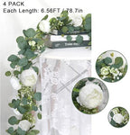 Artificial Eucalyptus Flower Garlands, White, 4PCS - Image 5