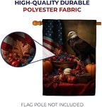 USA Thanksgiving Bald Eagle House Flag 28" x 40" Double Sided - Image 4
