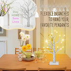 Macarrie 8 Pcs 18 in Lighted Birch Trees Christmas Wedding Decor, White - Image 6