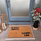 Game On, Game Over Doormat - 23.7x15.6in Outdoor Coir Rug with Non Slip PVC Back - Image 2