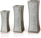 Creative Scents Dublin Silver Vases Set of 3 - Centerpieces for Dining Room Table, Decorative Vases Home Decor Accents for Living Room, Bedroom, Kitchen, Coffee Table Decor - Packaged in Gift Box - Image 7