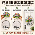 16PCS Interchangeable Welcome Sign for Front Door One Signs Every Season - Image 2