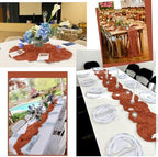 16 Pack Terracotta Table Runner 10FT Cheesecloth Table Runner Boho Gauze Table Runners Long Rustic Sheer Fabric Table Runners for Wedding Party Bridal Shower Farmhouse & Home Decor - Image 6