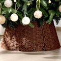 Poen Woven Rattan Christmas Tree Collar, Dark Brown, 24 Inch by Poen