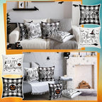 GlikCeil Set of 16 Christmas Pillow Covers 18 x 18 Inch Holiday Throw Pillow Covers Halloween Fall Winter Seasonal Pillowcases Decorative Cushion Pillowcases for Farmhouse Home Couch Sofa Decor - Image 5