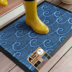 GORILLA GRIP WeatherMAX Door Mat, Indoor Outdoor, 35x23, Blue Ocean Waves by GorillaGrip