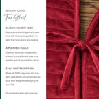 Balsam Hill Berkshire Christmas Cardinal Tree Skirt - Elegant Quilted Tree Base that Beautifully Conceals Your Stand and Enhances Your Holiday Decorating, Cardinal, 60" - Image 3