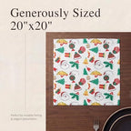 Urban Villa Cloth Napkins Cotton 20x20 (Set of 12) Xmas Print - Image 6