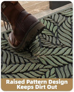 Color&Geometry Door Mat Outside Entrance 17"x30", Garage, Green - Image 5