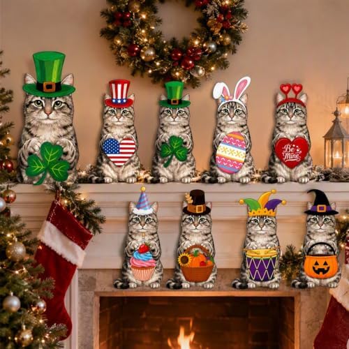 Wooden Tabletop Animal Decor Magnetic Interchangeable Seasonal (A) - Image 7