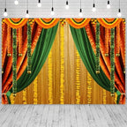 12x8ft Indian Pooja Backdrop Indian Diwali Traditional Festival Ganpati Hindu Puja Photography Background Hindu Wedding Party Banner Decorations Photo Studio Props - Image 3