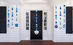 Hanukkah Swirl Decorations, Circle Designs, Includes 12 Swirls with Foil Hanukkah Cutouts 24" and Swirls Alone Hang 18" (12-Pack) - Image 3