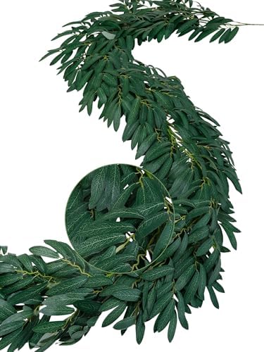 ucky Fake Vines, Eucalyptu Vines Garland, Ivy Vines, Green Artificial Wall Decor Hanging, Wedding Decoration，Flower Bouquet Decoration (4, Olive Vines) by ucky