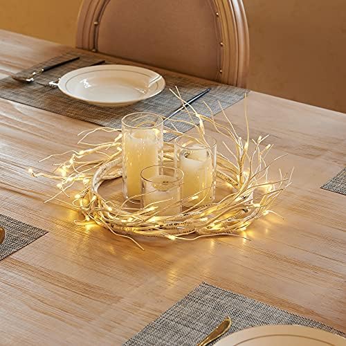 Hairui Birch Garland with Lights 6FT 48 LED Battery Operated, Lighted Twig Vine with Timer for Christmas Home Fireplace Decoration Indoor Outdoor Use - Image 4