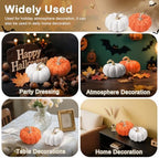 7.9 Inch Realistic Fake White Pumpkin Decoration Ceramic Figurines - Image 5