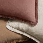 MIULEE Linen Fringe Decorative Fall Throw Pillow Covers Autumn Glaze 18x18 - Image 4