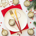 Jenaai 12 Pcs Christmas Gold Glass Ball Ornaments, Vintage Tree Decoration - Image 6