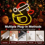 Christmas Duck Neon Sign for Wall Decor – USB Powered, Dimmable LED Wall Light with Santa Hat Icon for Bedroom, Kids’ Room, Home Bar, Window Display, Holiday Parties, Holiday or Birthday Gift - Image 5