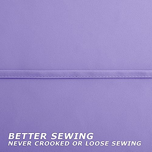 Lavender Girls Room Darkening Curtains for Nursery Set 2 Panels Short Grommet Blackout Window Drapes Block Insulated Thermal Light Purple Room Decor for Girls Bedroom Kids 54 Inch Length Lilac - Image 5
