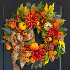 Fall Wreaths for Front Door 24 Inch Autumn Wreath Rustic Fall Decor by PureCosy