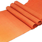 BambooMN Orange 15" x 88" Vintage Burlap Table Runner for Rustic Wedding Bridal Shower Bachelorette Graduation Party Table Decor Decorations, 30 Pieces - Image 2