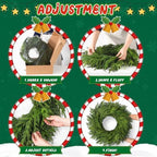 26" Large Cedar Norfolk Pine Wreath for Front Door, Faux Christmas Wreath - Image 3