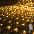 WATERGLIDE Outdoor Christmas Net Lights, 12FT x 5FT 360 LED Fairy String Light with 8 Lighting Modes, Connectable Light for Garden Tree Bushes, Holiday Wedding Party Decorations, Warm White by WATERGLIDE