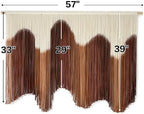 Macrame Wall Hanging Brown Hand-Dyed Ombre Fiber Art Tapestry 57"W*39"L - Image 4