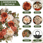 24in Fall Wreaths for Front Door Artificial Autumn Wreath - Image 4