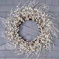 Winter Wreaths for Front Door 24 Inch Artificial Winter Wreath White Berry Wreath for Indoor Outdoor Window Wall Christmas Holidays by MAINGKAUNG
