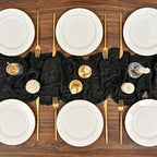 12 Pack Black Cheesecloth Table Runner,20x120 in Table Runner - Image 5