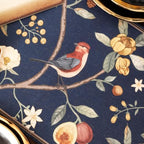 bilin gaier Designer Vintage Linen Small Table Runner,63"x12"-DeweyA Blue - Image 4