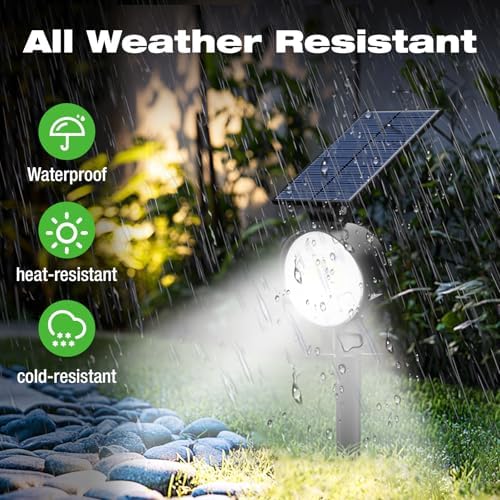 nipify Solar Spot Lights Outdoor Waterproof, Landscape Spotlights - Image 2