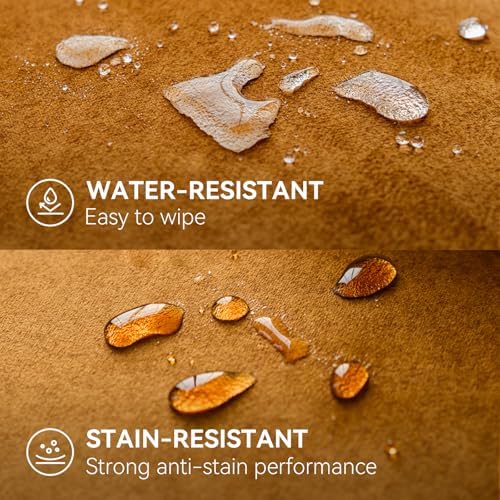 a moment Waterproof Throw Pillow Covers Set of 4,20x20 Inch Outdoor Stain Resistant Pet Friendly Pillowcases Cushion Covers for Patio Sofa and Living Room,Brown - Image 4