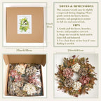 24 Inch Hydrangea Fall Wreaths for Front Door, Fall Decor for Home - Image 4