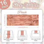 16 Pack Peach Cheesecloth Table Runner 23 x 120 Inch 10Ft - Image 2