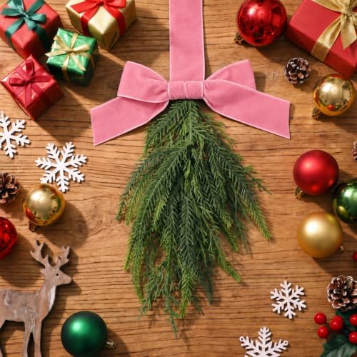 Pink Teardrop Swag 6 Pcs Christmas Cabinets Chair Ornament - Image 3