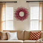 GTIDEA 26" Fall Wreaths for Front Door Outside Large Autumn Wreath Burgundy - Image 7