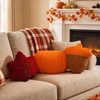 Amyhill 3 Pcs Fall Throw Pillows Maple Leaf Pumpkin Acorn Plush Stuffed 12" - Image 3