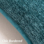 FUTEI Pack of 2 Chenille Soft Throw Pillow Covers 20x20 Inch, Teal - Image 3