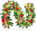 Thiccywoov 6 ft LED Prelit Christmas Pine Garland with Balls for Mantel by Jgiusenfg