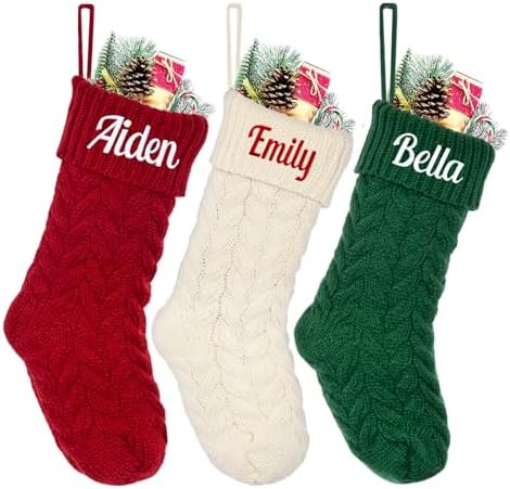 Personalized Christmas Stockings with Embroidered Name,Custom Xmas Stocking by Ulicoprofessionalpersonalized