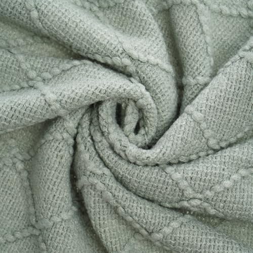 BATTILO HOME Sage Green Throw Blanket for Couch, Boho Bed Throws for Home Decor, Light Blue Throw Blanket for Sofa Living Room, 50"x60" - Image 5