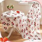 Mindsoft 3 Pcs Strawberry Table Runner, 10ft Tablecloth Strawberry Party Decorations Gauze Embroidery Tulle Lace Runner, for Table Wedding Birthday Bridal Baby Shower Holiday Dining Decor DIY - Image 2