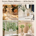 Clear Glass Bud Vase Set of 32 Pcs,Small Bud Vases in Bulk,Glass Crystal Flower Vases Table Centerpieces for Party Event Wedding Decor Baby Shower Decorations (Clear, 32 Pcs) - Image 4