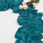 20 Pack Teal Table Runner 10Ft Cheesecloth Table Runner Boho Gauze Table Runners Romantic Long Turquoise Cheese Cloth Table Runners for Wedding Party Bridal Shower - Image 5